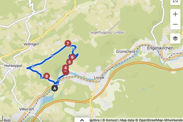 Wanderroute Engelskirchen - Walk and Wonder