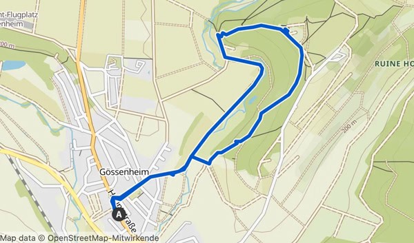 Wanderung Ruine Homburg - Karte